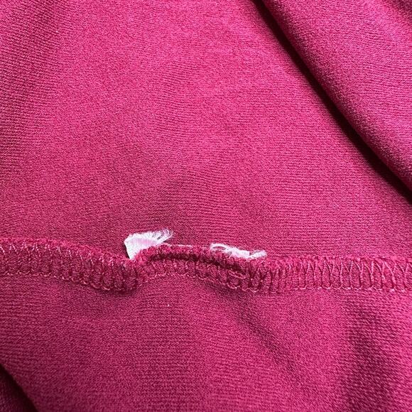 Eileen Fisher Red Relaxed Knit Long Sleeve T-Shirt - Picture 5 of 5